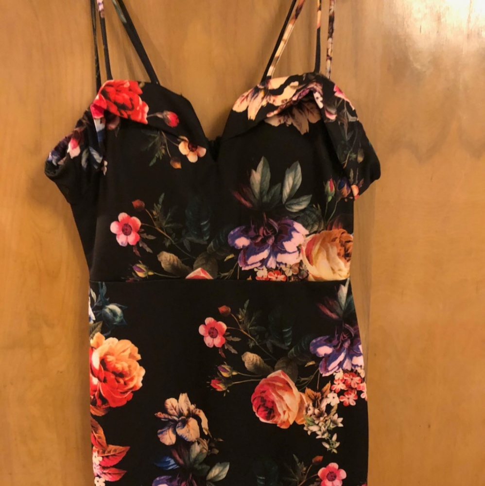 Black floral dress
